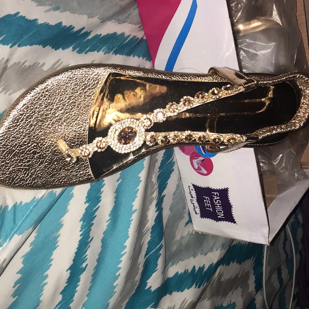 Gold sandals